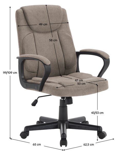 KONDELA Kancelářské křeslo, hnědá, ULGER