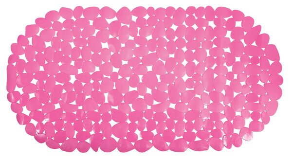 MSV protiskluzová podložka do vany GALETS, růžová, PVC, 35 x 68 cm