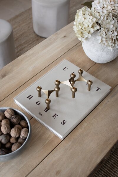 Designový svícen STOFF Nagel Bronzed Brass – set 3 ks