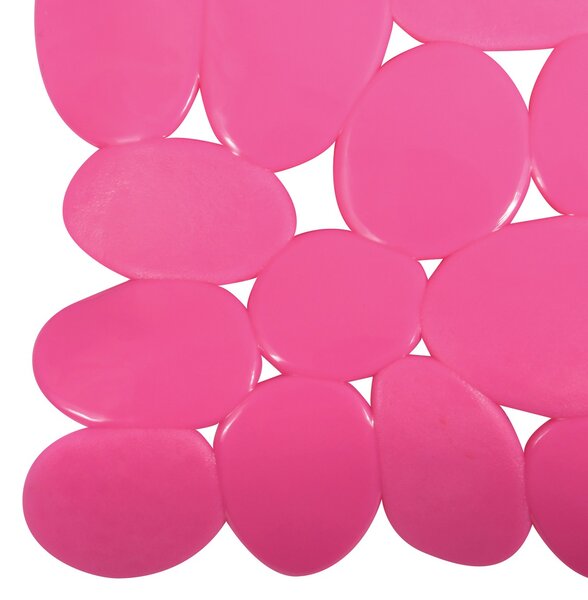 MSV protiskluzová podložka do sprchy GALETS, růžová, PVC, 53 x 53 cm