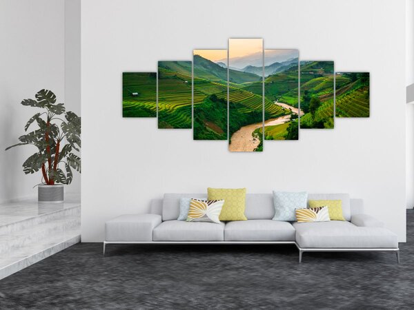 Obraz - Rýžové terasy II. (210x100 cm)