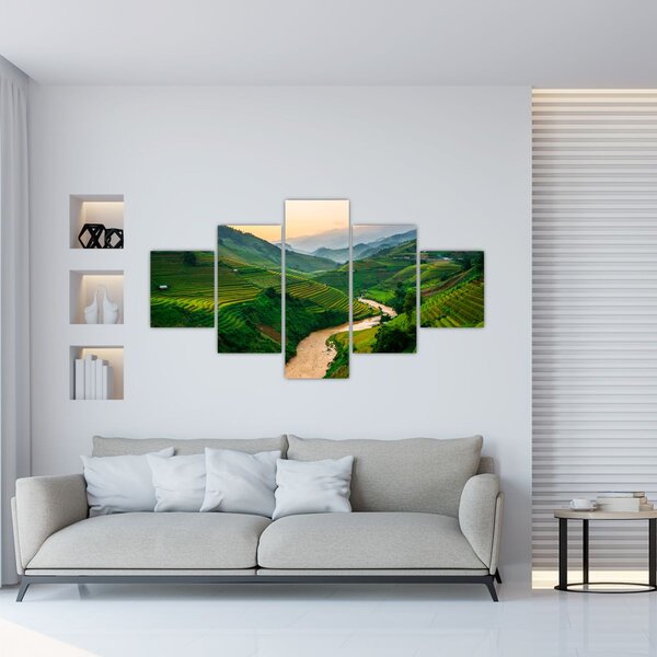 Obraz - Rýžové terasy II. (125x70 cm)