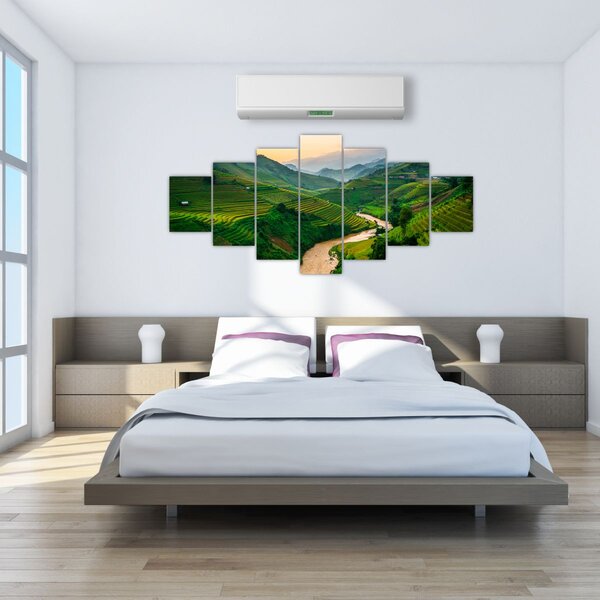 Obraz - Rýžové terasy II. (210x100 cm)