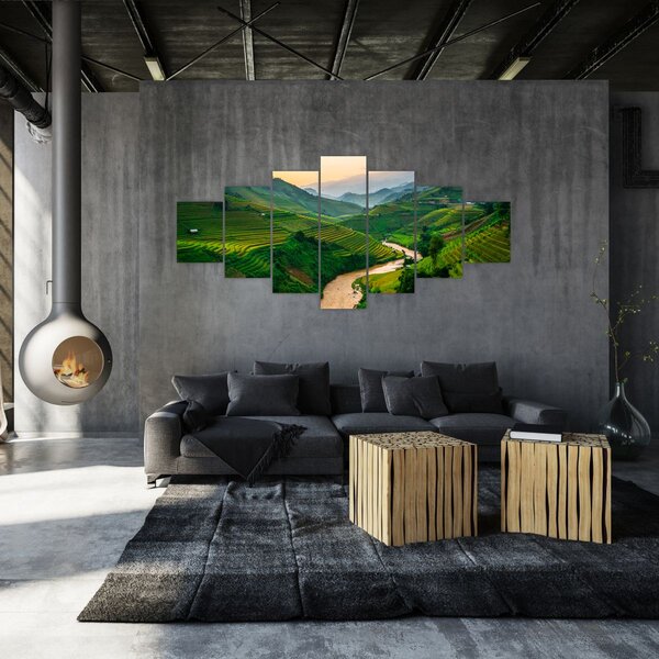 Obraz - Rýžové terasy II. (210x100 cm)