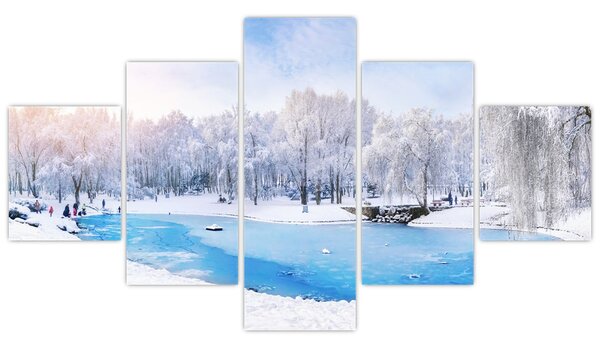 Obraz - Ledové jezero (125x70 cm)