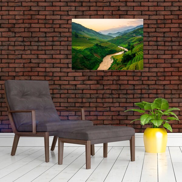 Obraz - Rýžové terasy II. (70x50 cm)