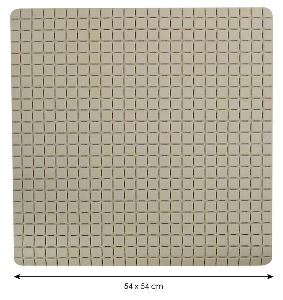 MSV protiskluzová podložka do sprchy QUADRO Premium, béžová, SBS kaučuk, 54 x 54 cm