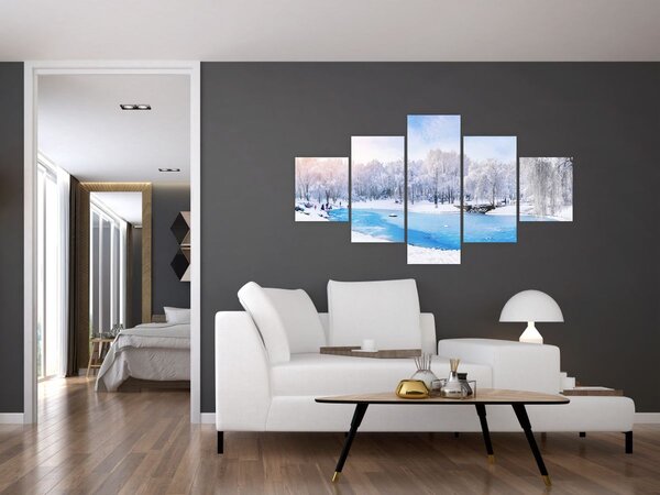 Obraz - Ledové jezero (125x70 cm)