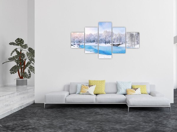 Obraz - Ledové jezero (125x70 cm)