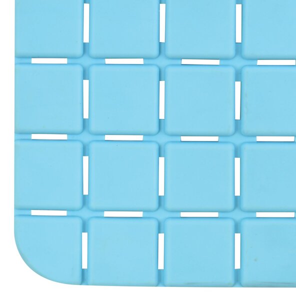 MSV protiskluzová podložka do sprchy QUADRO Premium, nebesky modrá, SBS kaučuk, 54 x 54 cm