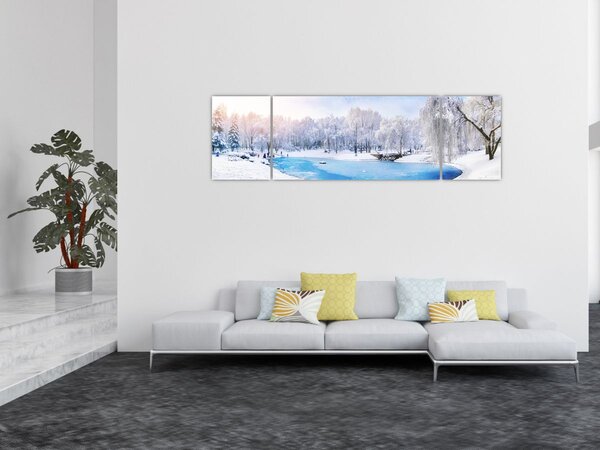 Obraz - Ledové jezero (170x50 cm)