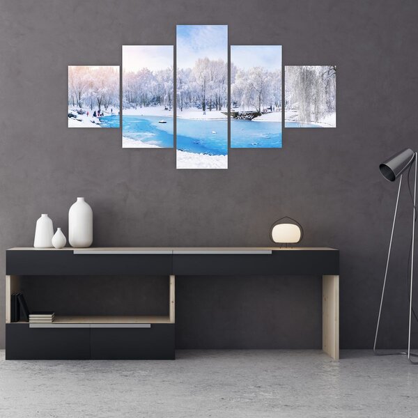 Obraz - Ledové jezero (125x70 cm)