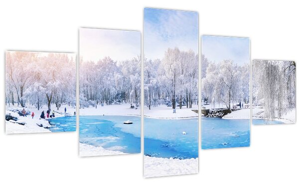 Obraz - Ledové jezero (125x70 cm)