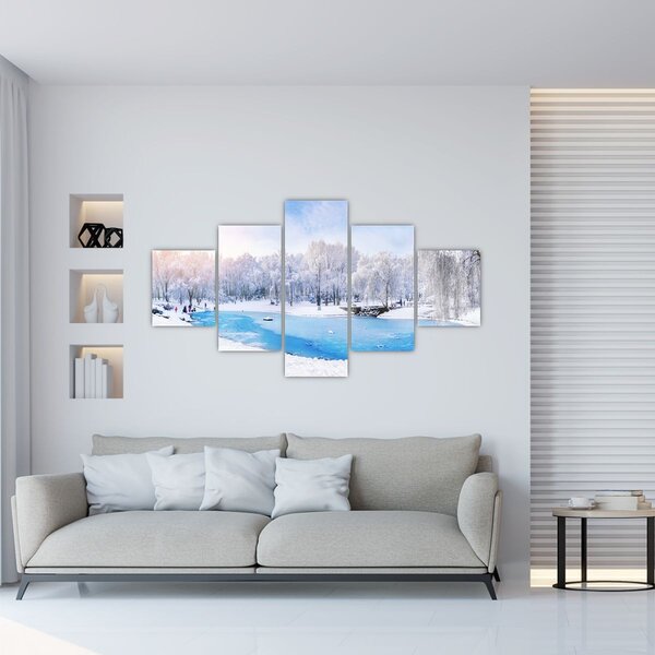 Obraz - Ledové jezero (125x70 cm)