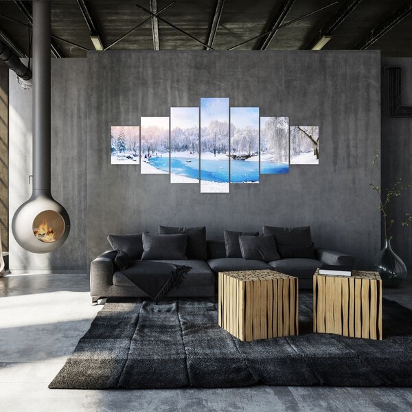 Obraz - Ledové jezero (210x100 cm)