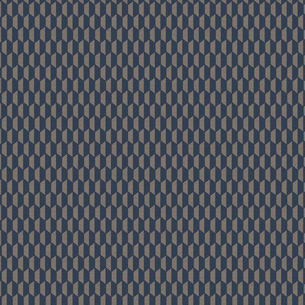 Geometrická vliesová tapeta na zeď, modro-hnědá, imitace látky, 23208-6, Omega, AdaWall