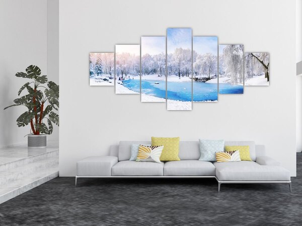 Obraz - Ledové jezero (210x100 cm)