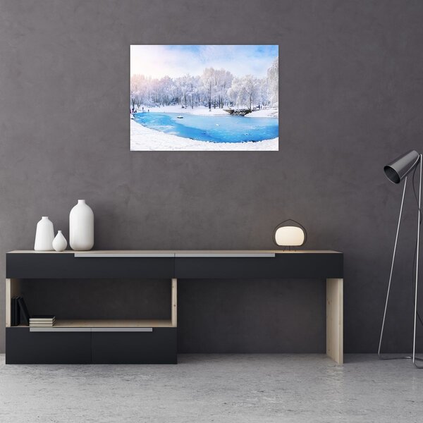 Obraz - Ledové jezero (70x50 cm)