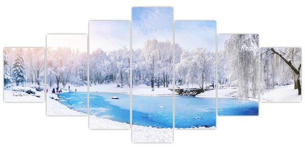 Obraz - Ledové jezero (210x100 cm)