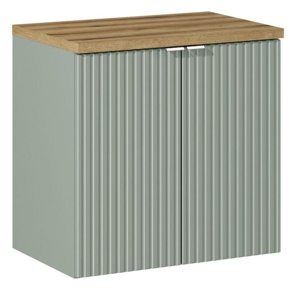 Comad Koupelnová skříňka pod deskové umyvadlo Line Reed Green 60 rákosově zelená/dub coast evoke