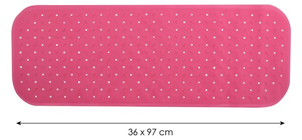 MSV protiskluzová podložka do vany CLASS Premium, růžová, SBS kaučuk, 36 x 97 cm