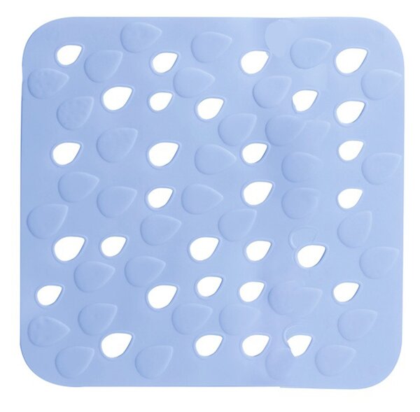 Spirella protiskluzová podložka do sprchy DROPS, modrá, PVC, 54 x 54 cm