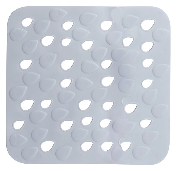 Spirella protiskluzová podložka do sprchy DROPS, šedá, PVC, 54 x 54 cm
