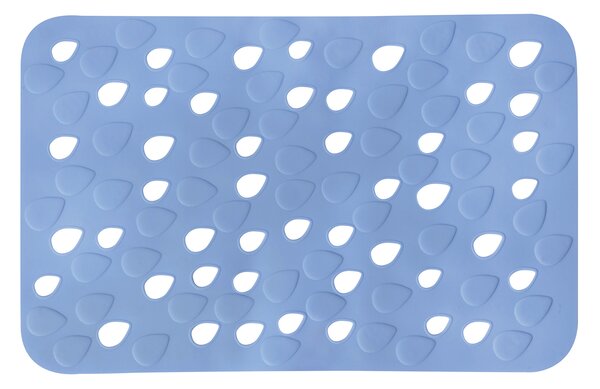 Spirella protiskluzová podložka do vany DROPS, modrá PVC, 53 x 35 cm