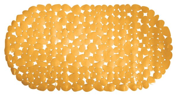 MSV protiskluzová podložka do vany GALETS, žlutá, PVC, 35 x 68 cm