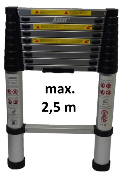Asist AR99-6250 Teleskopický žebřík Alu, 2,5 m ASIST