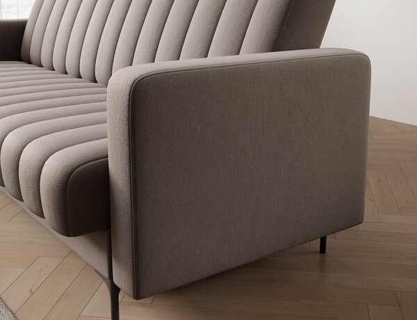 Designová rozkládací pohovka KARSIN - tmavě béžová