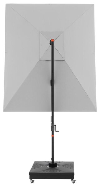 Doppler myZone 220 x 300 cm LED - výkyvný zahradní slunečník s boční tyčí světle šedá