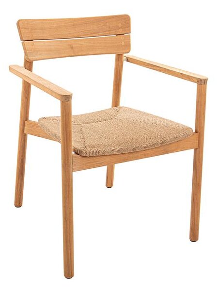 Jati Kebon Jídelní křeslo Lynn Teak, Jati Kebon, rám teak, výplet umělý ratan, bez sedáku