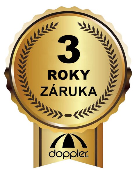 Doppler myZone 220 x 300 cm LED - výkyvný zahradní slunečník s boční tyčí světle šedá