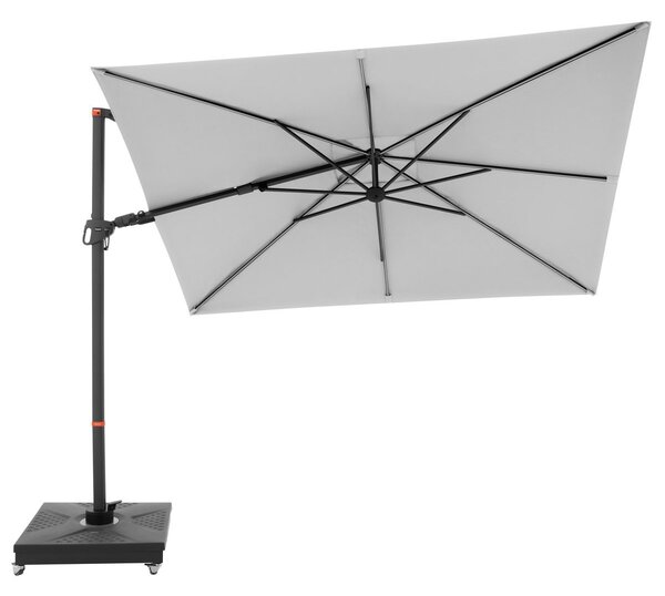 Doppler myZone 220 x 300 cm LED - výkyvný zahradní slunečník s boční tyčí světle šedá