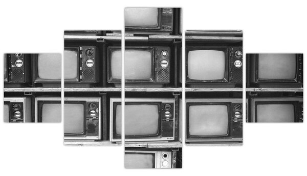 Obraz - Retro televize (125x70 cm)