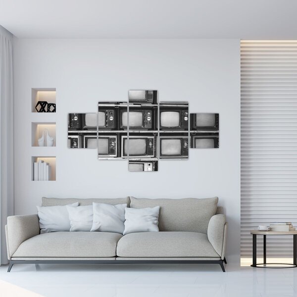 Obraz - Retro televize (125x70 cm)