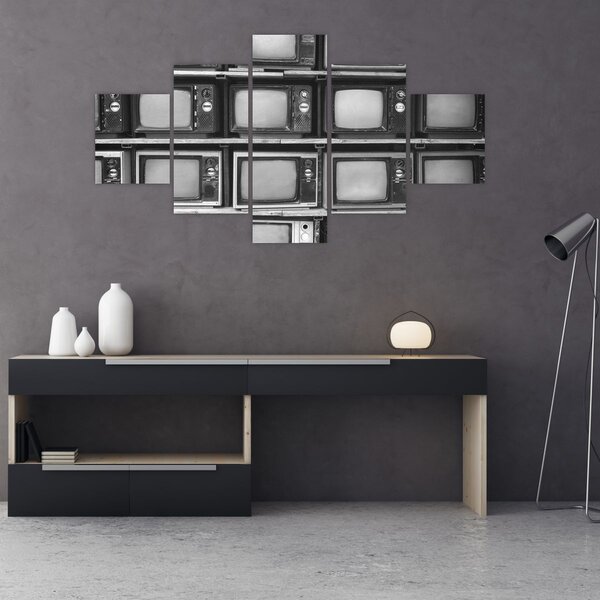 Obraz - Retro televize (125x70 cm)