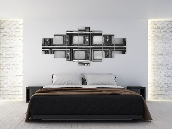 Obraz - Retro televize (210x100 cm)