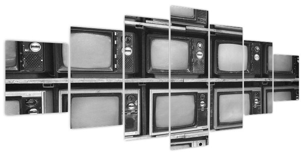 Obraz - Retro televize (210x100 cm)