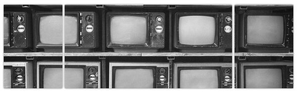 Obraz - Retro televize (170x50 cm)