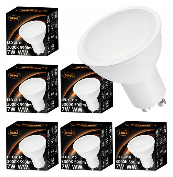 6x LED žárovka GU10 8W teplá bílá 3000K 720lm SMD 2835