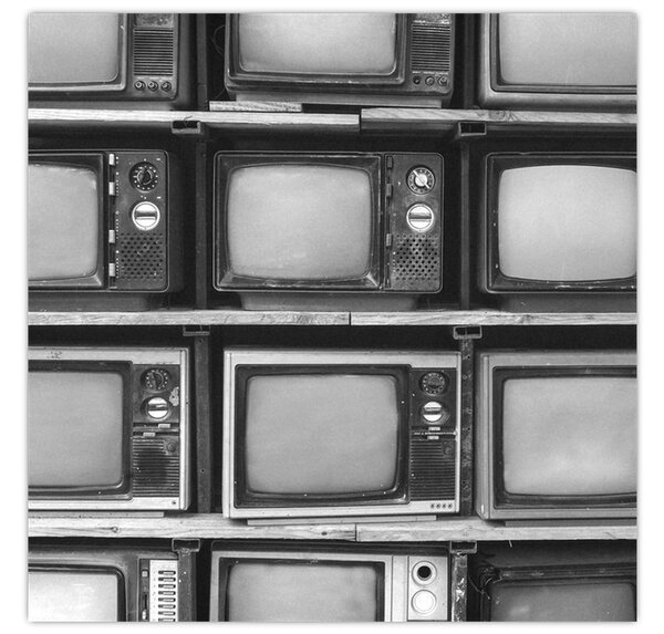 Obraz - Retro televize (30x30 cm)