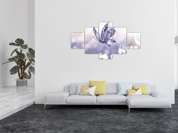 Obraz - Motýl a levandule (125x70 cm)
