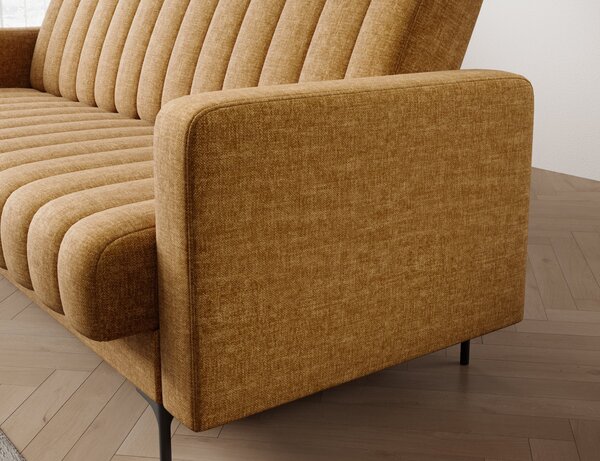 Designová rozkládací pohovka KARSIN - hořčicová