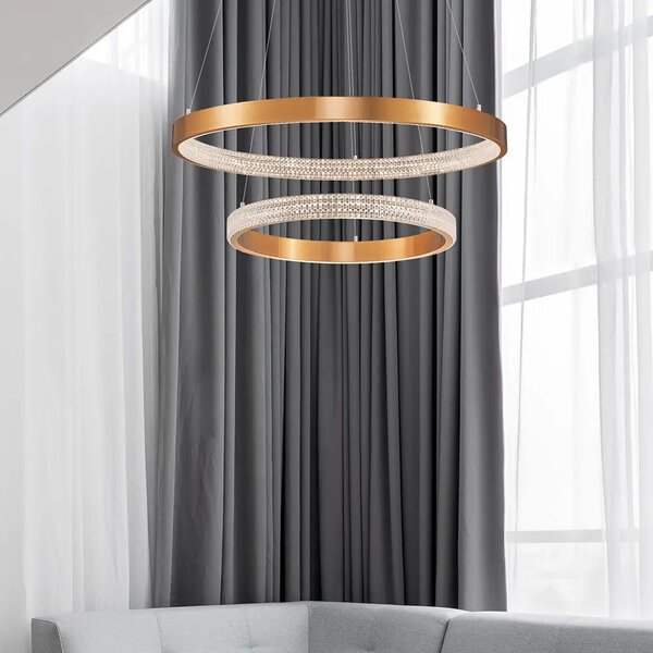 LED lustr Preston 2 60 zlaté