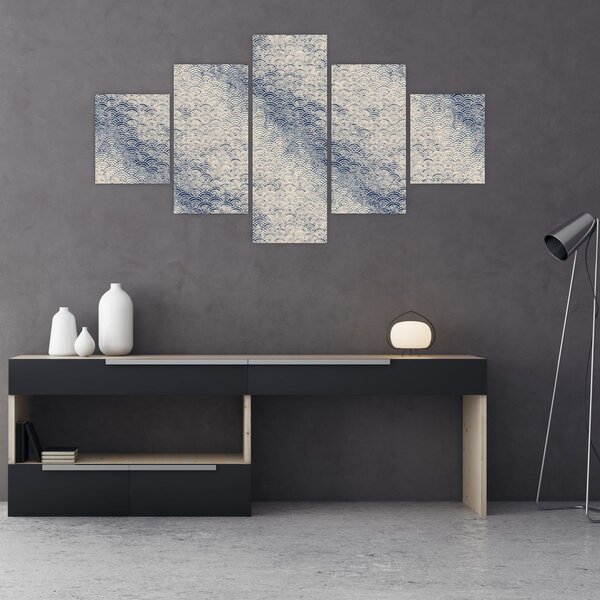 Obraz - Vzor vlnek (125x70 cm)