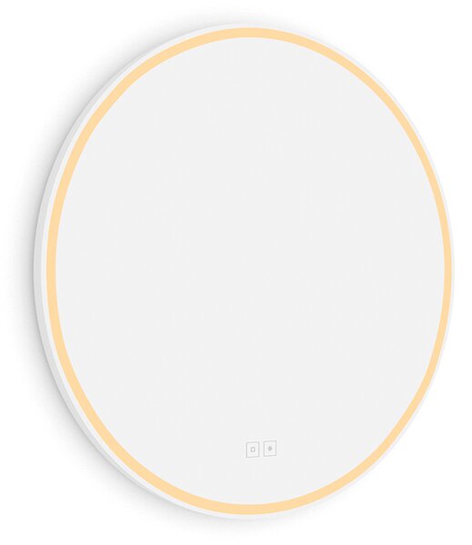 Nimco bílé kulaté zrcadlo do koupelny 60 cm s osvětlením ZPB 28000RVX-05