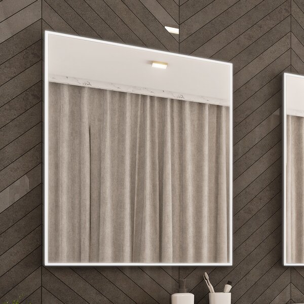 Nimco Černé LED zrcadlo 41W, 60x80 cm
