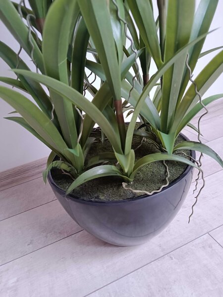Umělá květina Orchidea v květináči 120 cm, fialová LA713